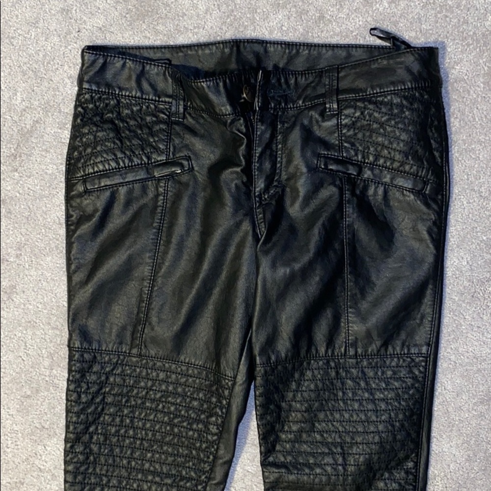 free people leather patterned pants